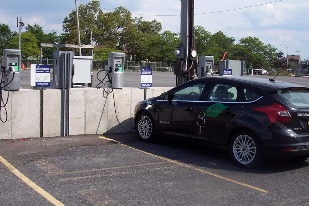Electric car charging station
