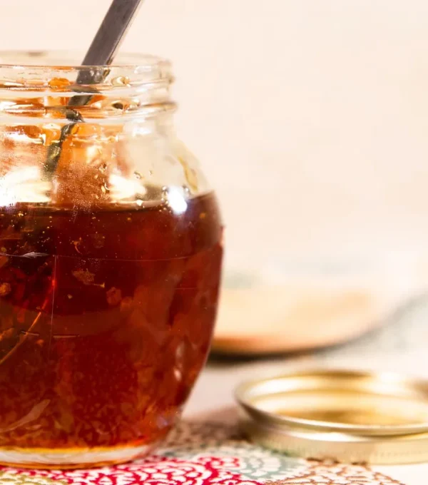 Small Honey Jar with Honeycomb