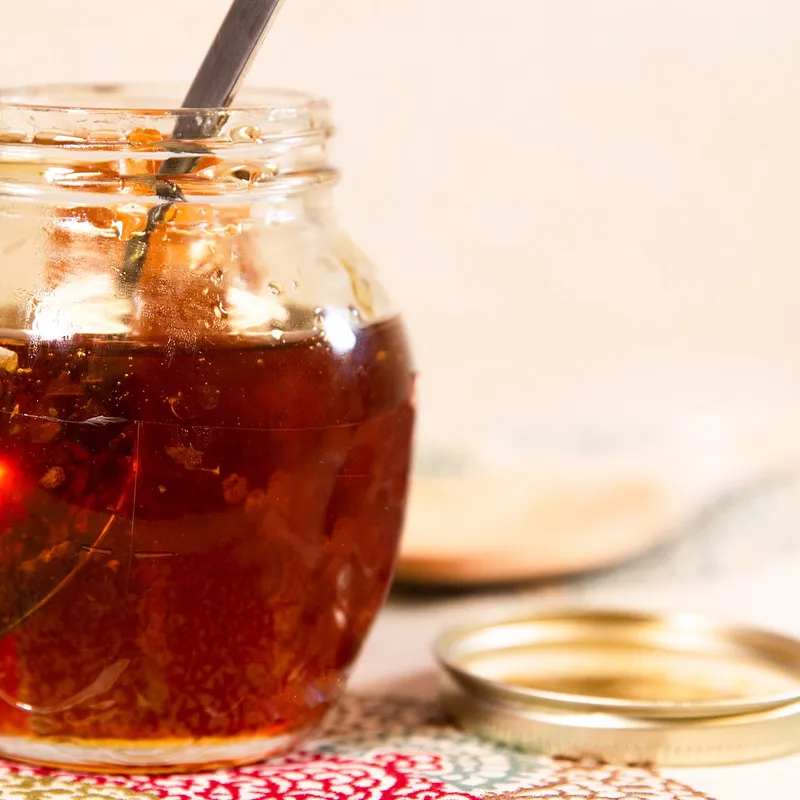 Small Honey Jar with Honeycomb
