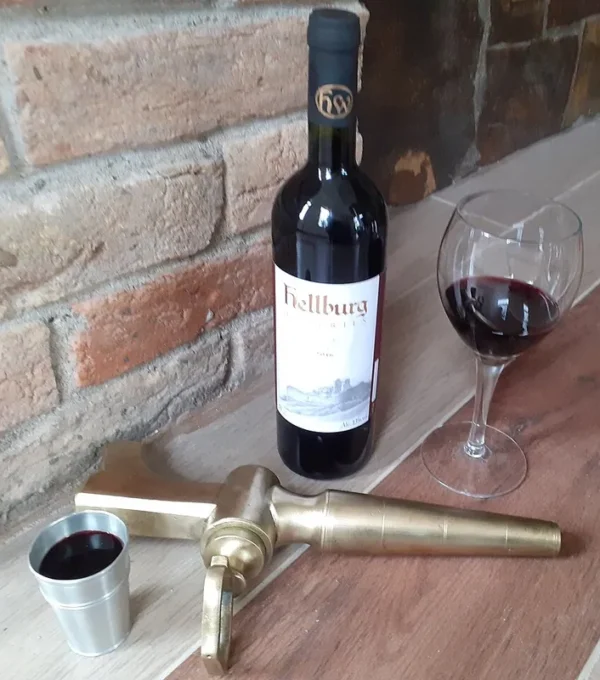 Red wine from hellburg Winery