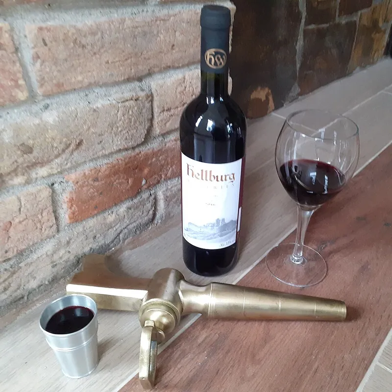Red wine from hellburg Winery