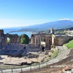 Sicily Taormina Teatro Greco Etna